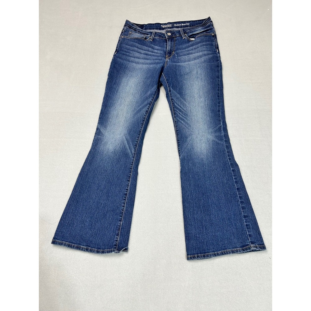 Signature by Levi Strauss Modern Boot Cut Blue Jeans Size 10 Short Denim Pants